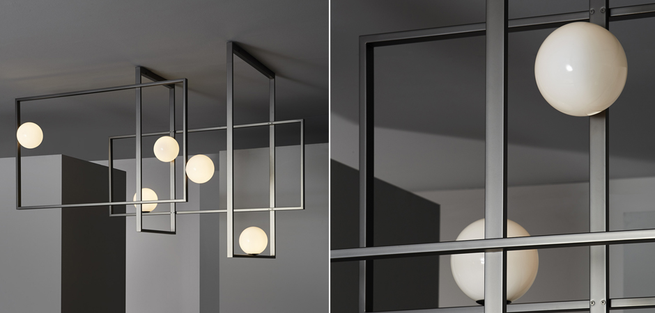 Люстра Mondrian Glass Venicem Ceiling Lamp graphite Люстра Mondrian Glass Venicem Ceiling Lamp graphite - Loft-Concept в Новосибирске