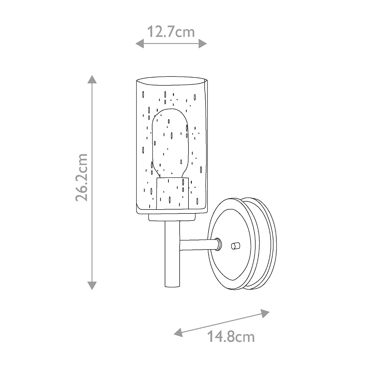 Бра с плафоном в форме цилиндра из прозрачного стекла с пузырьками Hinkley в Новосибирске