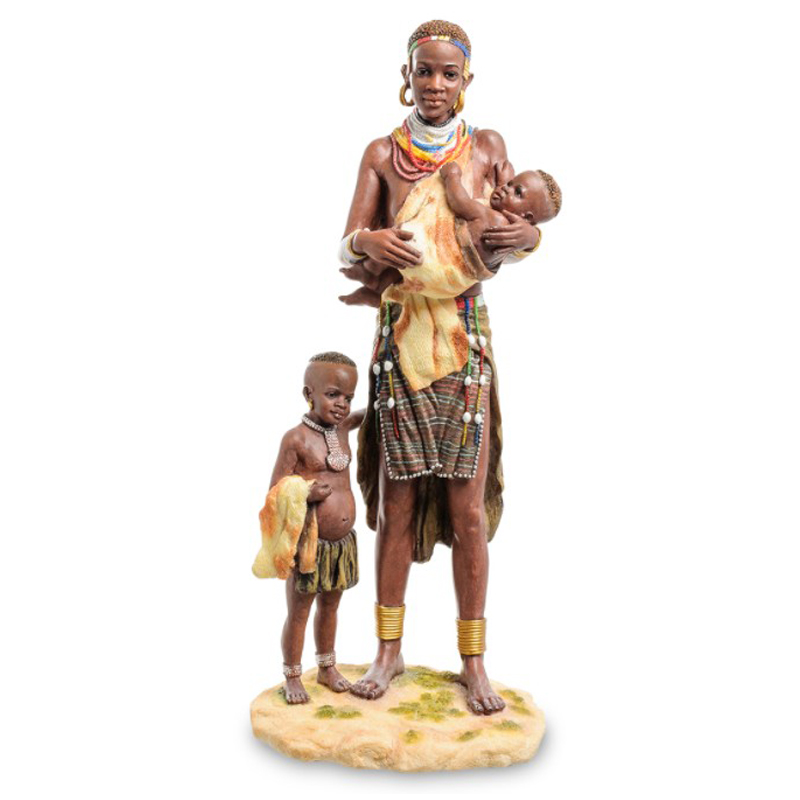 Статуэтка African woman with children Коричневый Мульти в Новосибирске | Loft Concept 