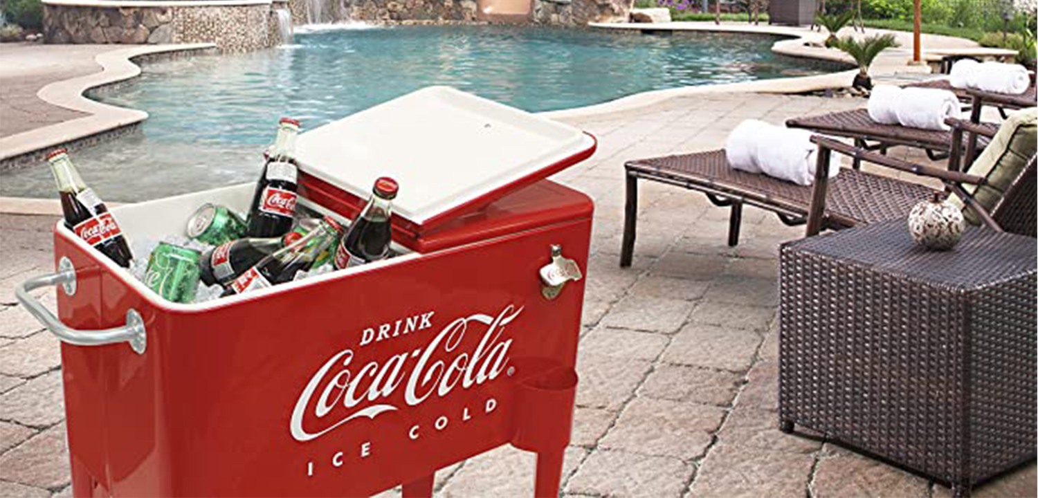 Куллер Retro Metal Coca-Cola Cooler Red - фото №1