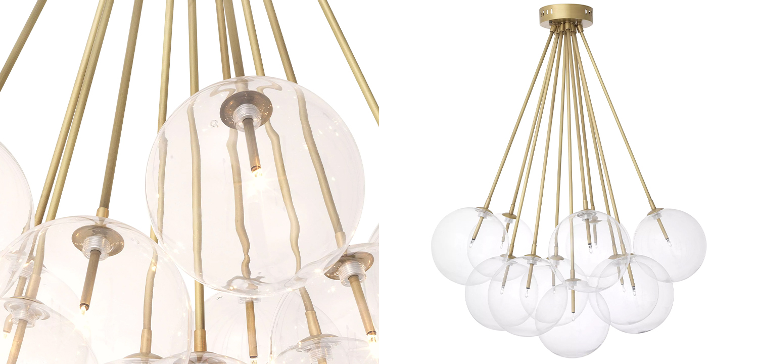 Люстра Eichholtz Ceiling Lamp Molecule Brass - фото