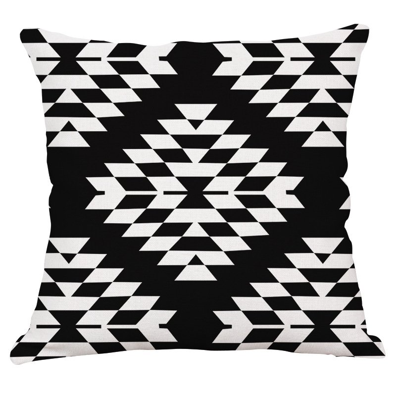 Декоративная подушка Black and White Pattern #3 Черно-белый в Новосибирске | Loft Concept 