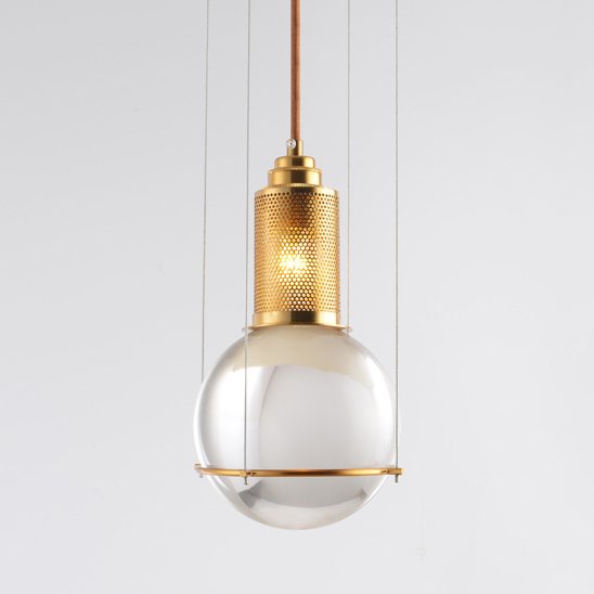 Подвесной светильник CARLYLE COLLECTIVE RAIN DROP PENDANT Латунь Прозрачное Стекло в Новосибирске | Loft Concept 