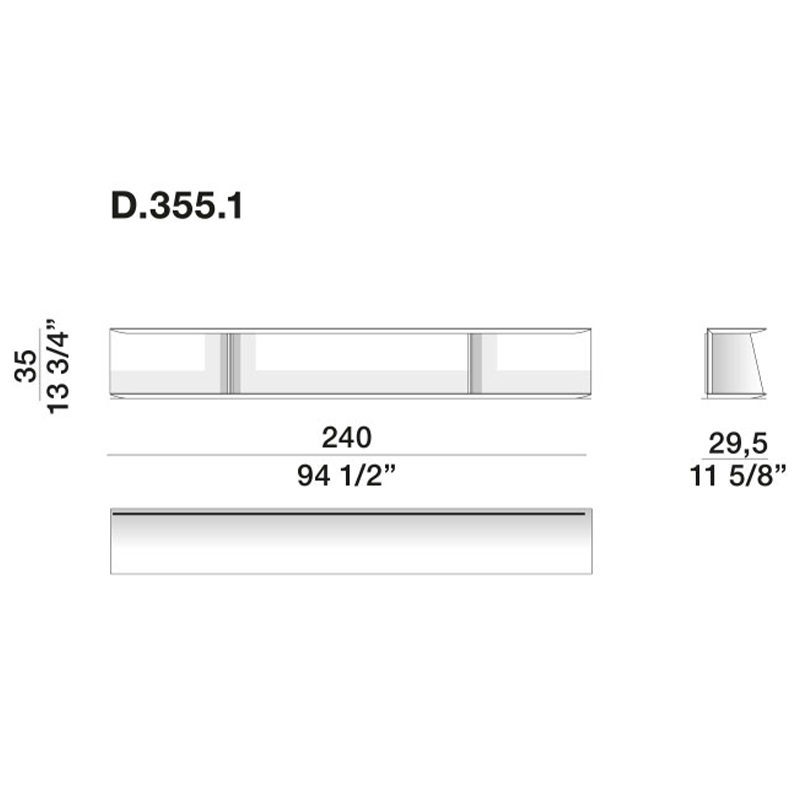 Дизайнерская подвесная полка Gio Ponti D.355.1 - D.355.2 Hanging Bookcase в Новосибирске