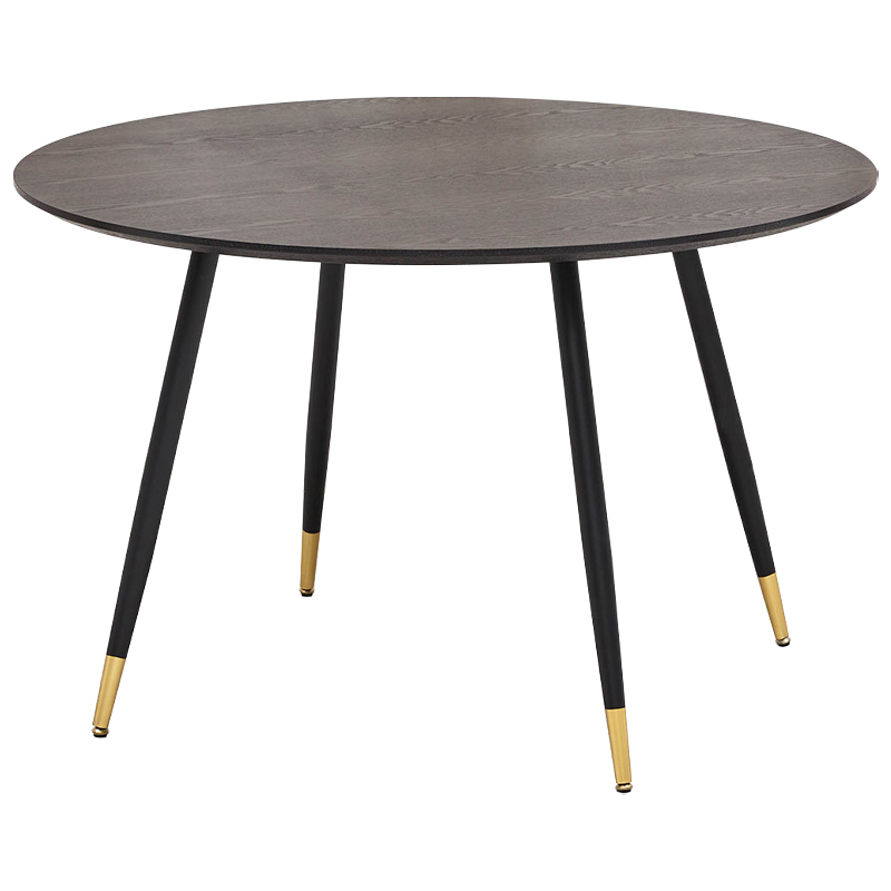 Круглый обеденный стол Mateo Round Dinner Table Коричневый Латунь в Новосибирске | Loft Concept 