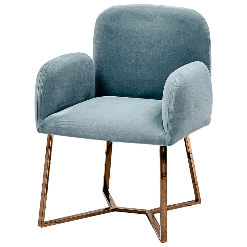 Стул Clifford Stool Pastel Blue Голубой пастельный Розовое золото в Новосибирске | Loft Concept 