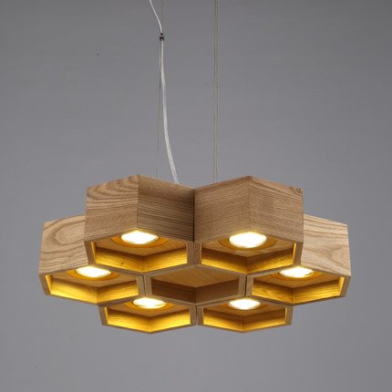 Люстра Honeycomb 6 Loft Wooden Ecolight  в Новосибирске | Loft Concept 