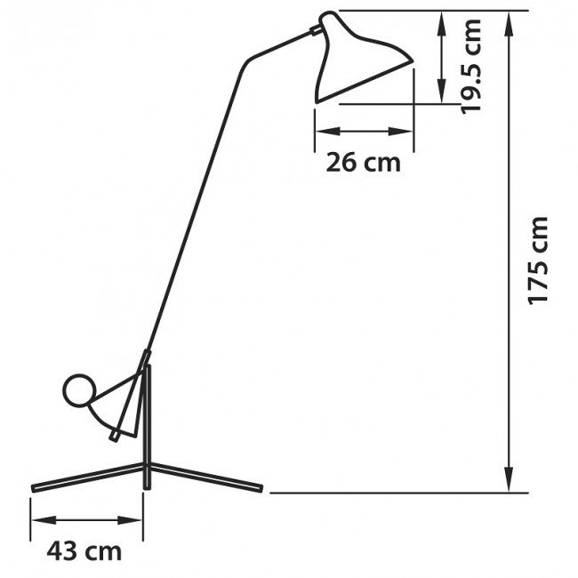 Торшер Lampara Tripod Floor Lamp в Новосибирске