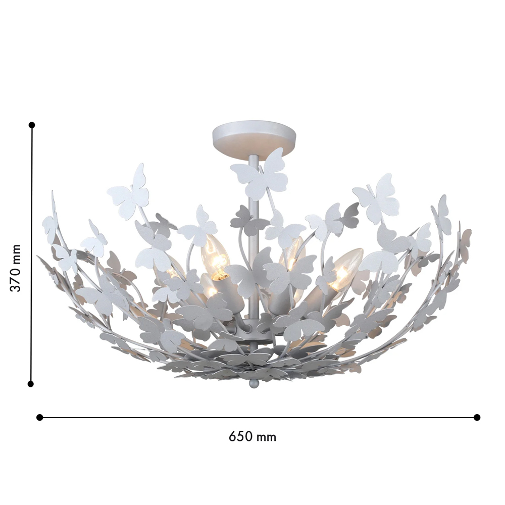 Потолочный светильник с абажуром оформленным в виде стаи бабочек Eternal Butterflies в Новосибирске