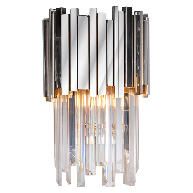 Бра Luxxu Modern Cascade Wall Lamp Silver 40 Прозрачное Стекло Серебряный в Новосибирске | Loft Concept 