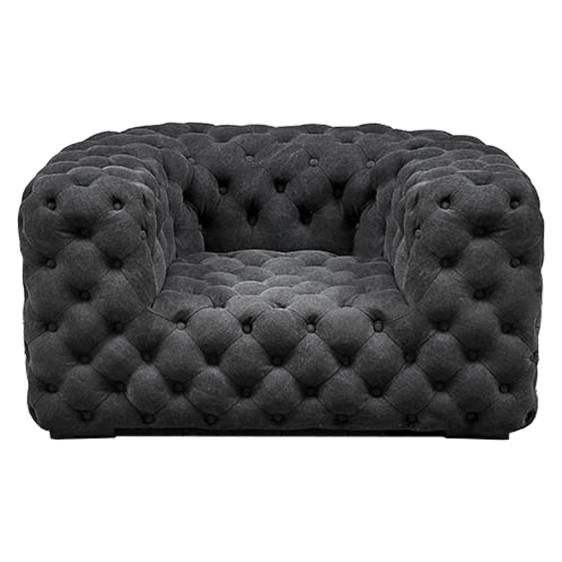 Кресло Soho Tufted Graphite Armchair Графит в Новосибирске | Loft Concept 