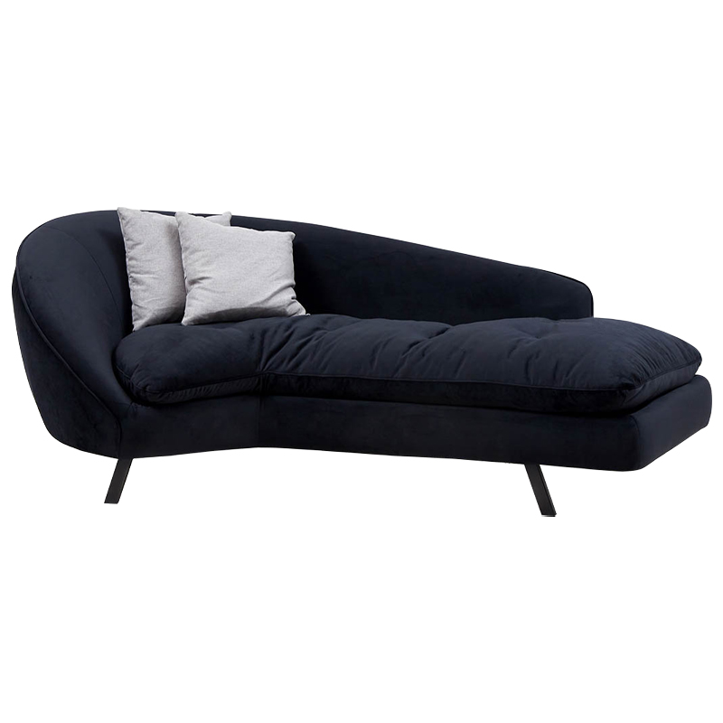 Диван Evangeline Dark Blue Sofa Темно-синий Черный Серый в Новосибирске | Loft Concept 