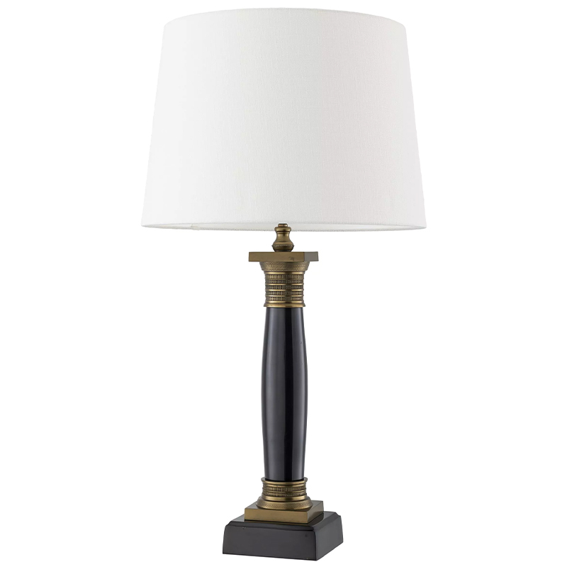 Настольная лампа Eichholtz Table Lamp Napoleon Латунь Черный Белый в Новосибирске | Loft Concept 