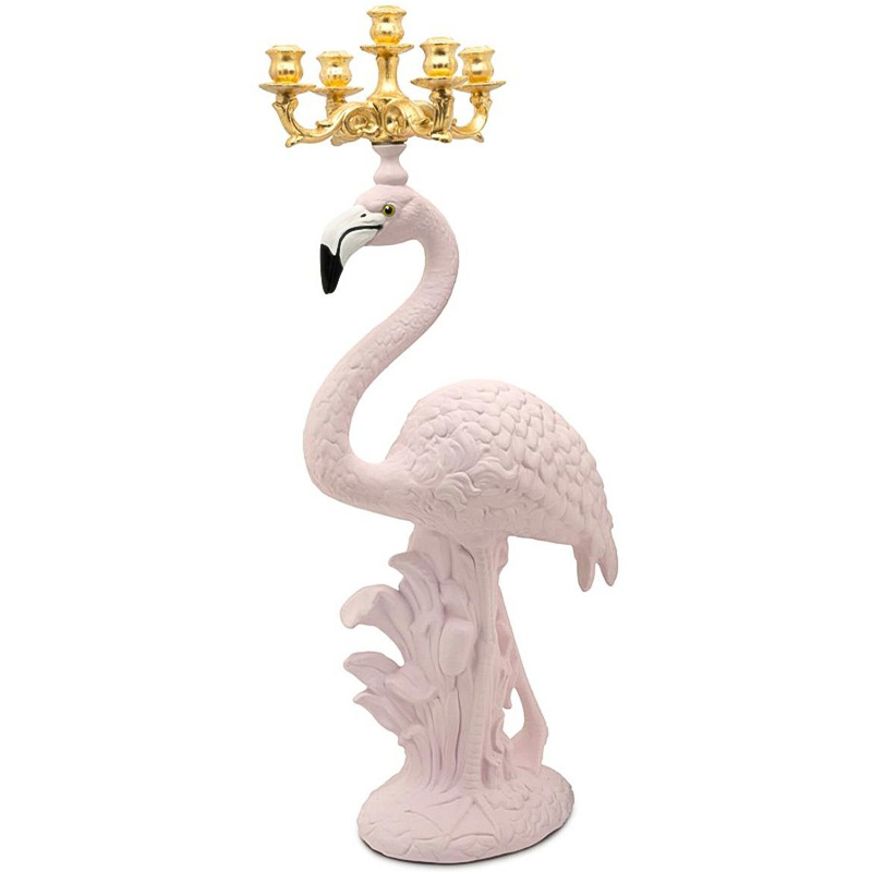 Подсвечник Candleholder Flamingo Bisc. Pink Gold Розовый Золотой в Новосибирске | Loft Concept 