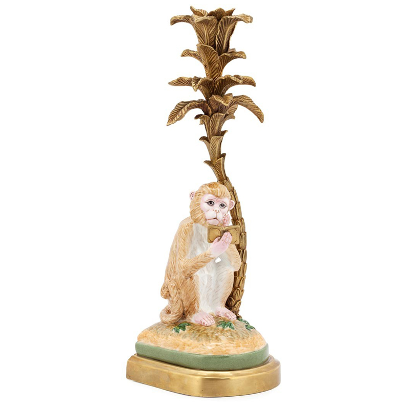 Подсвечник CANDLEHOLDER MONKEY ATLANTIDE L Бежевый Бронза в Новосибирске | Loft Concept 