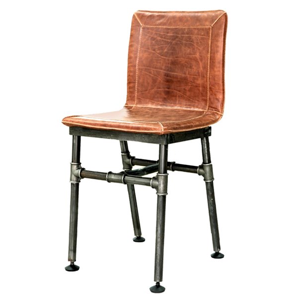 Барный стул Iron Loft Bar stool brown Коричневый винтаж Черный в Новосибирске | Loft Concept 