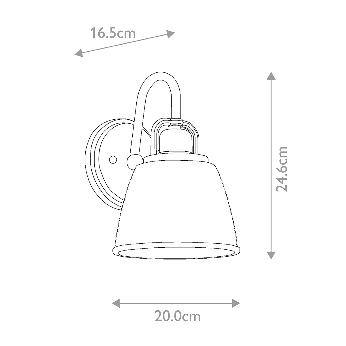 Бра с прозрачным рифленым плафоном в форме колокола Quoizel в Новосибирске