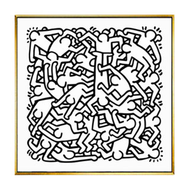 Постер Keith Haring 27 Черно-белый в Новосибирске | Loft Concept 