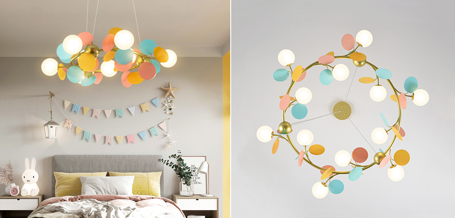 Люстра MATISSE Chandelier circle multicolor - фото