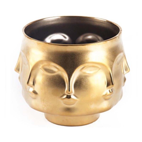 Ваза JONATHAN ADLER DORA MAAR BOWL GOLD Золотой в Новосибирске | Loft Concept 