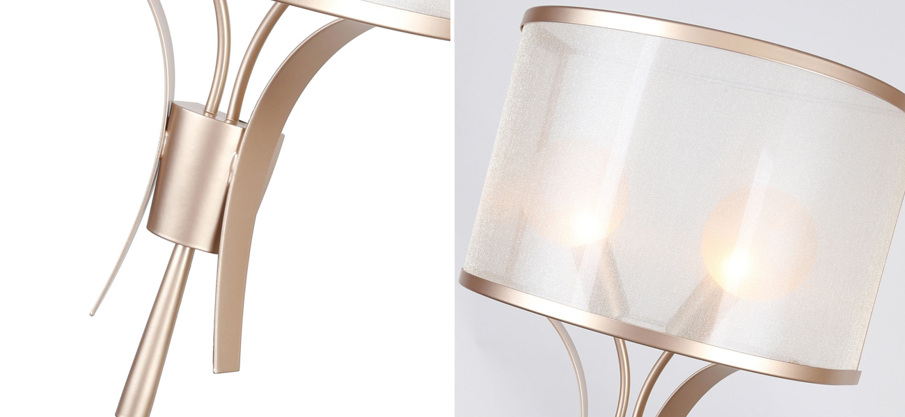 Бра с плафоном из белой органзы Sieve - фото