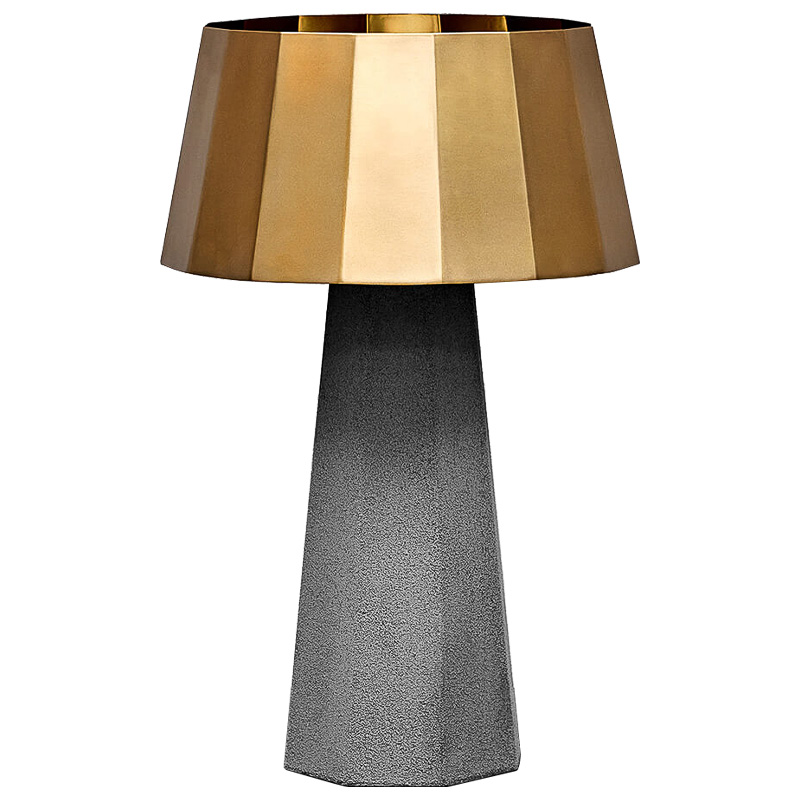 Настольная лампа Noe Concrete table lamp Серый Золотой в Новосибирске | Loft Concept 