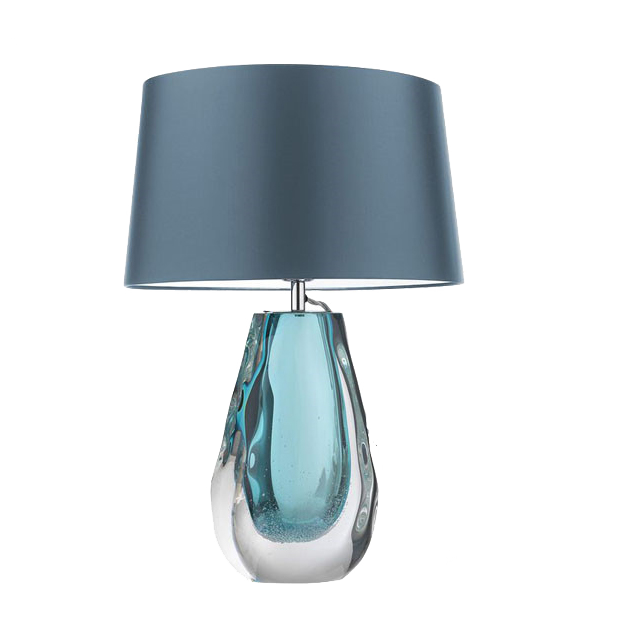 Настольная лампа Anya Peacock Table Lamp Хром Прозрачный Голубой в Новосибирске | Loft Concept 