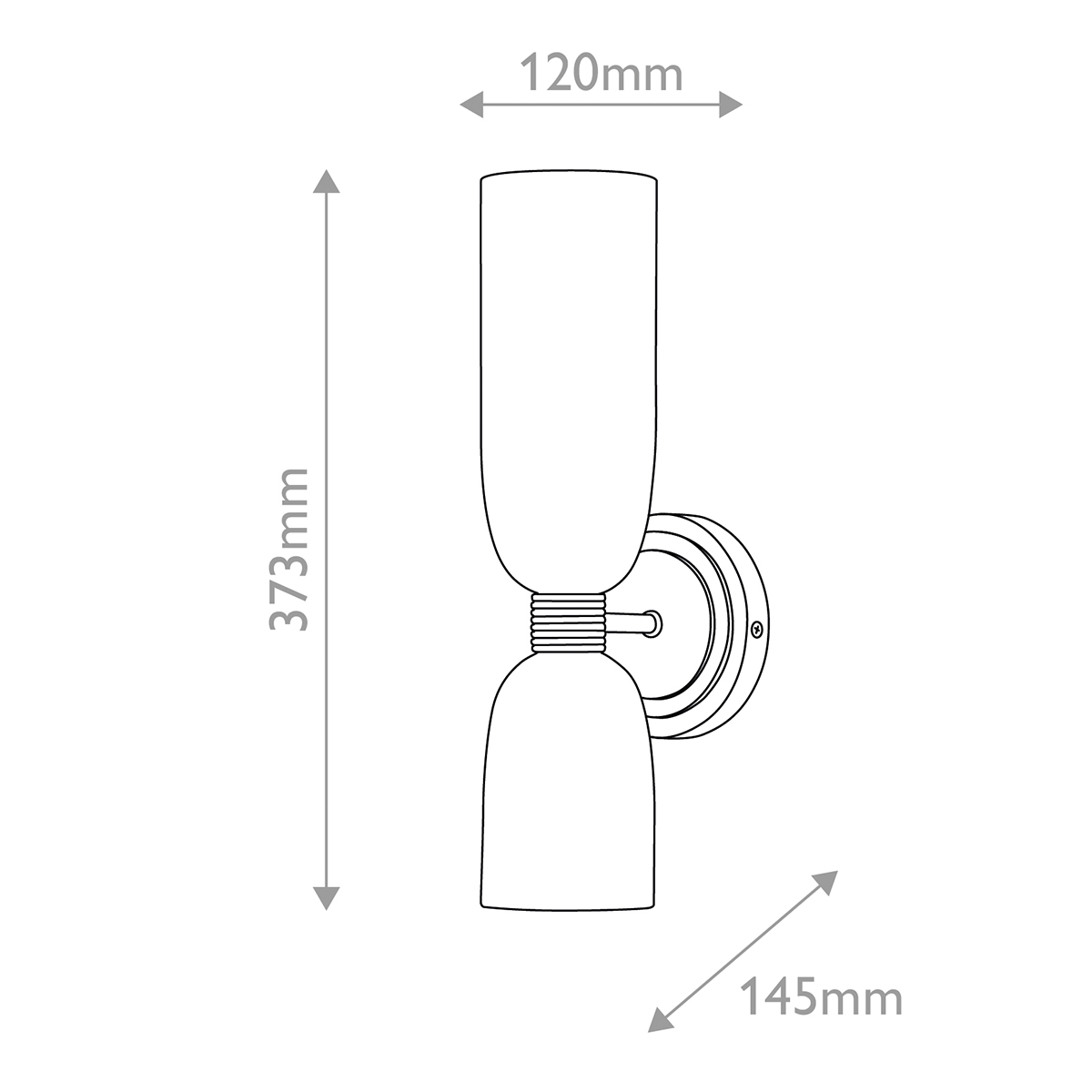 Бра для ванных комнат вертикальное с двумя матовыми белыми стеклянными плафонами Hinkley в Новосибирске