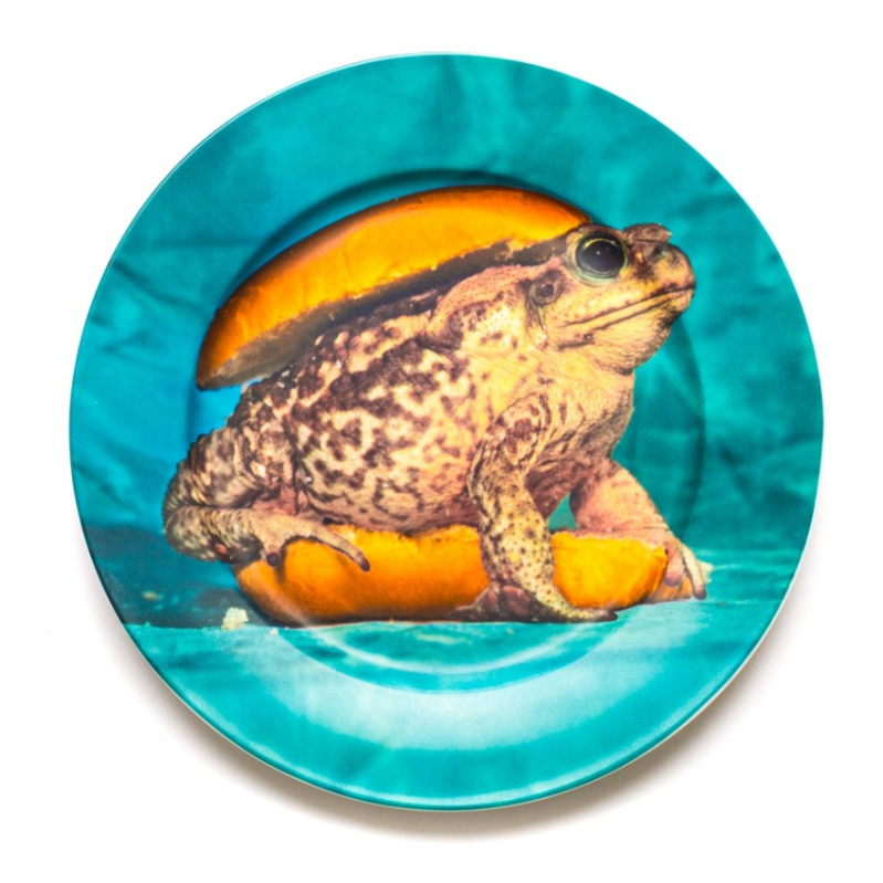 Тарелка Seletti Porcelain Plate Toad Бирюзовый в Новосибирске | Loft Concept 