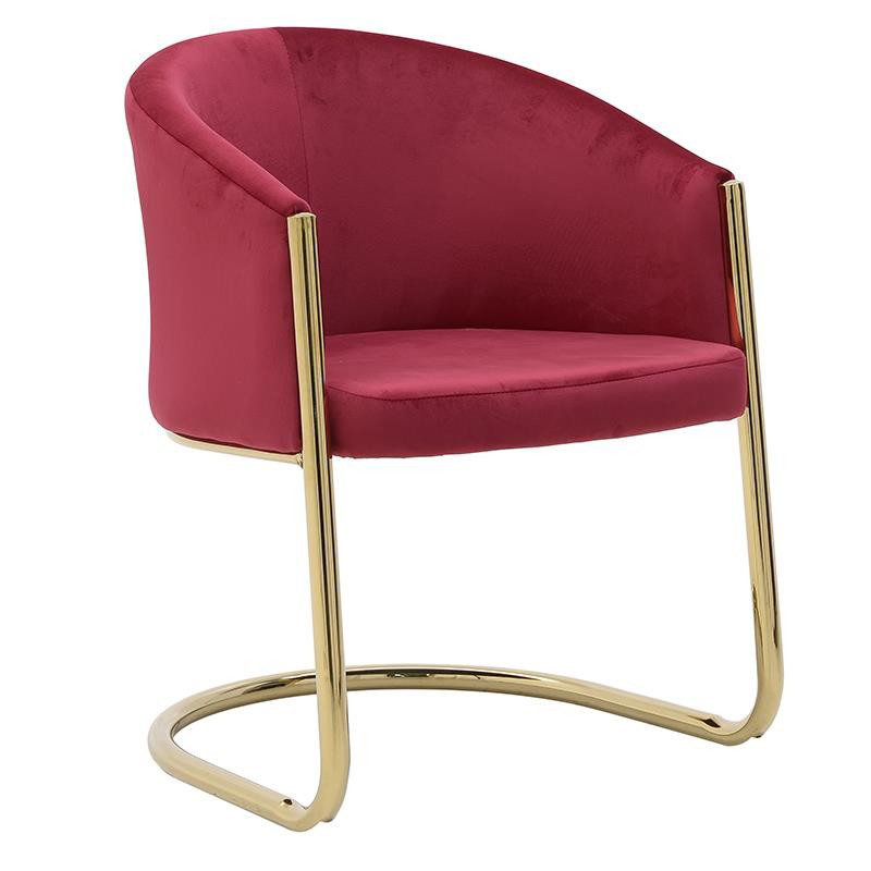 Стул Imelda Chair Crimson Малиновый (Crimson) Глянцевое золото в Новосибирске | Loft Concept 