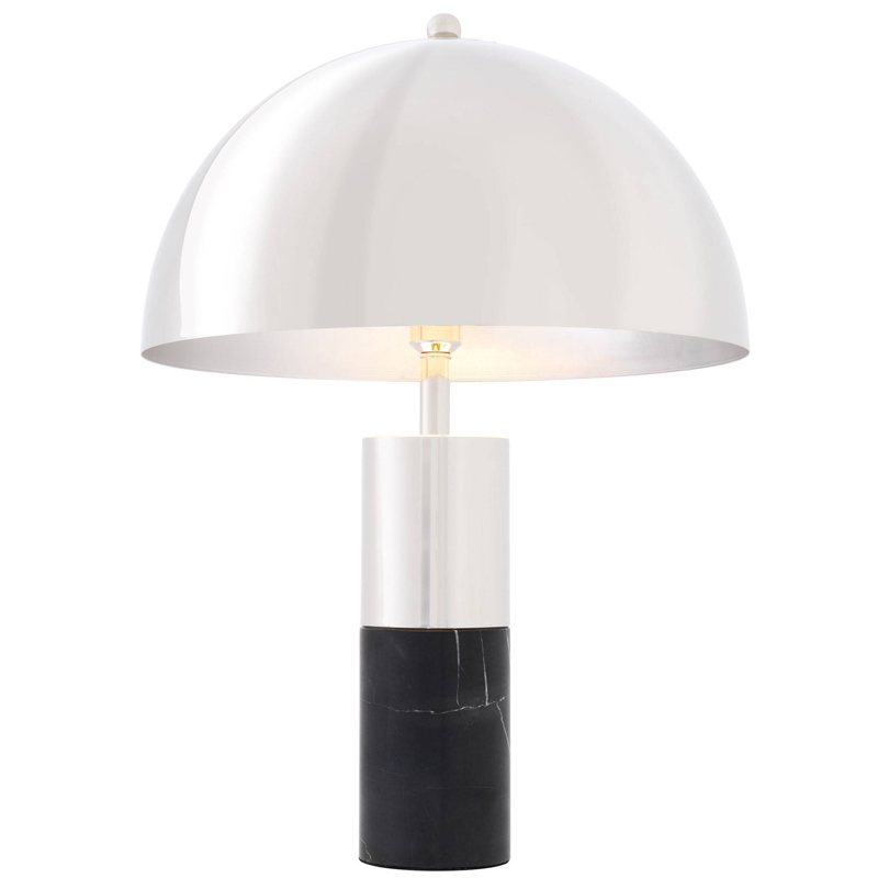 Настольная лампа Eichholtz Table Lamp Flair nickel Никель Черный в Новосибирске | Loft Concept 