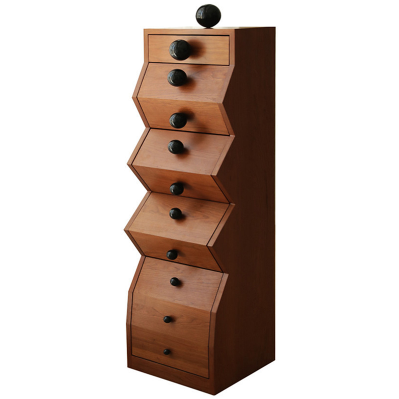 Комод Garton Wooden Forms Chest Of Drawers Коричневый Черный в Новосибирске | Loft Concept 