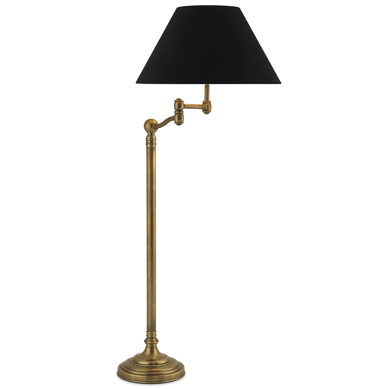 Торшер Eichholtz Floor Lamp Regis Brass Черный Винтажная латунь в Новосибирске | Loft Concept 