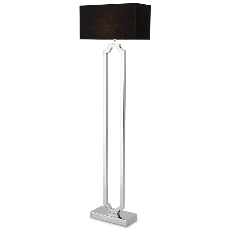 Торшер Eichholtz Floor Lamp Sterlington Никель Черный в Новосибирске | Loft Concept 