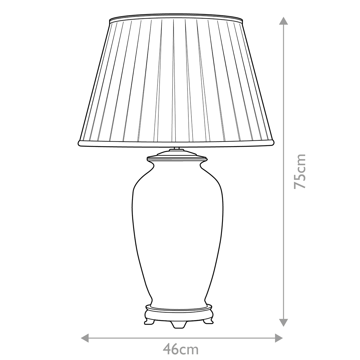 Настольная лампа восточная с основанием из керамики серебряная с цветочным и лиственным декором и белым плиссированным абажуром Elstead Lighting в Новосибирске