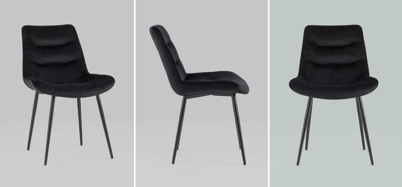 Стул Austin Chair Черный Велюр - фото