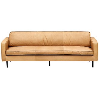 Диван Hubert Beige Leather Sofa Бежевый в Новосибирске | Loft Concept 