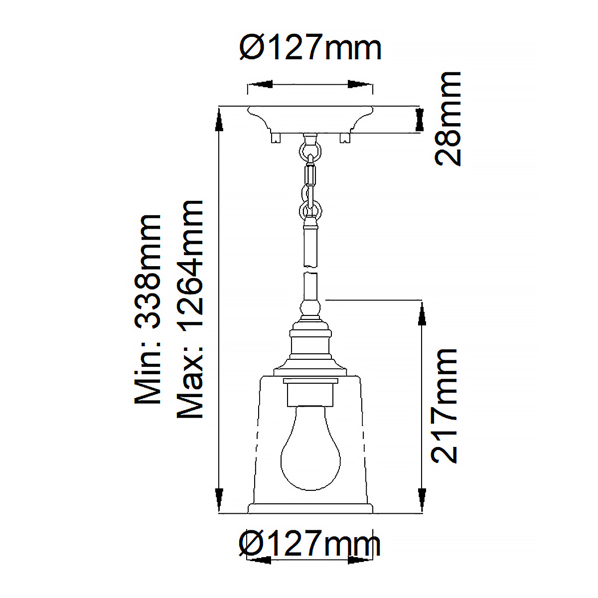 Подвесной светильник со стеклянным плафоном в форме колокола с эффектом пузырьков Kichler в Новосибирске