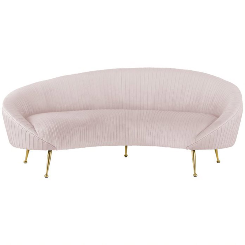 Диван Pebernat Lounge Sofa light pink Золотой Розовый пастельный в Новосибирске | Loft Concept 