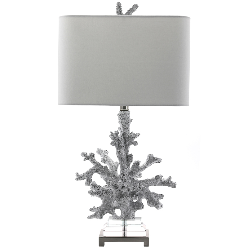 Настольная лампа Coral Grey Table Lamp Серый Прозрачный в Новосибирске | Loft Concept 