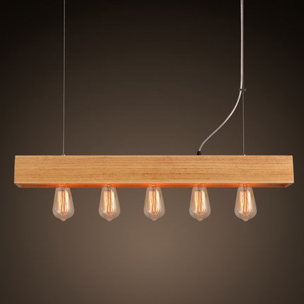 Люстра Loft Wooden Lighting Line Pendant Белый дуб в Новосибирске | Loft Concept 