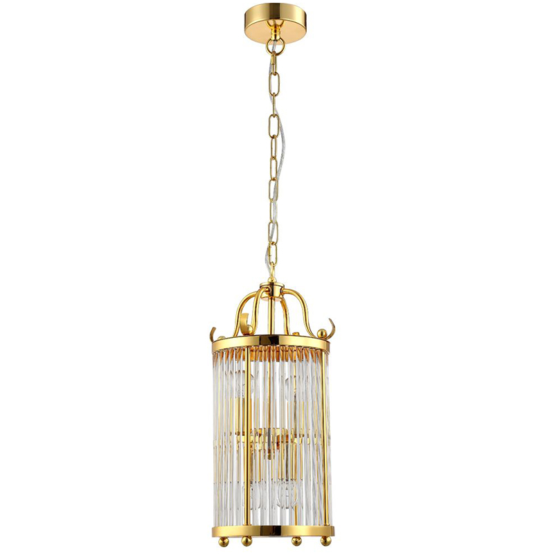 Подвесной светильник Gorden Gold Hanging Lamp Золотой Прозрачное Стекло в Новосибирске | Loft Concept 