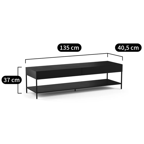 ТВ-тумба из металла с 2-мя ящиками Kelsey Metal TV Stand в Новосибирске