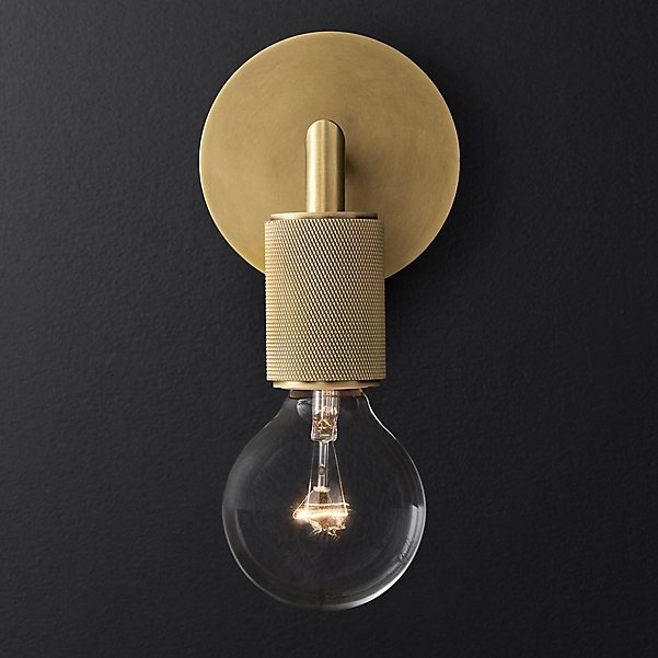 Бра RH Utilitaire Single Sconce Brass Латунь в Новосибирске | Loft Concept 