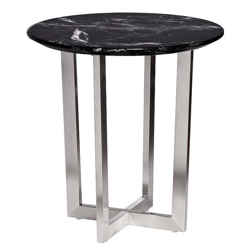 Приставной стол Adamson Side Table Серебряный в Новосибирске | Loft Concept 