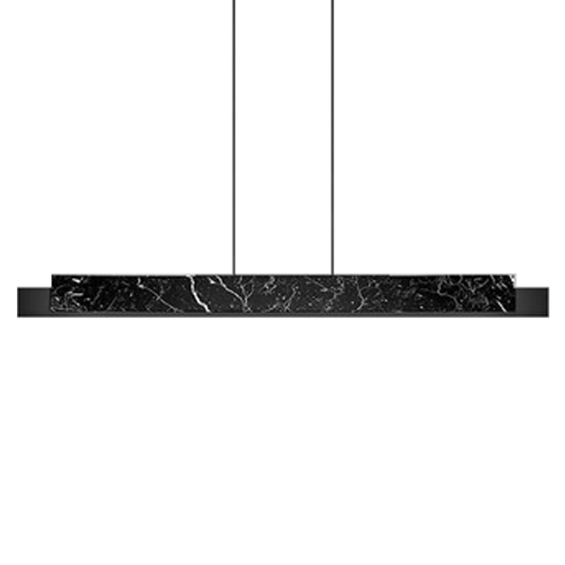 Люстра Leonce Marble Linear Chandelier Черный Черный Мрамор Nero в Новосибирске | Loft Concept 