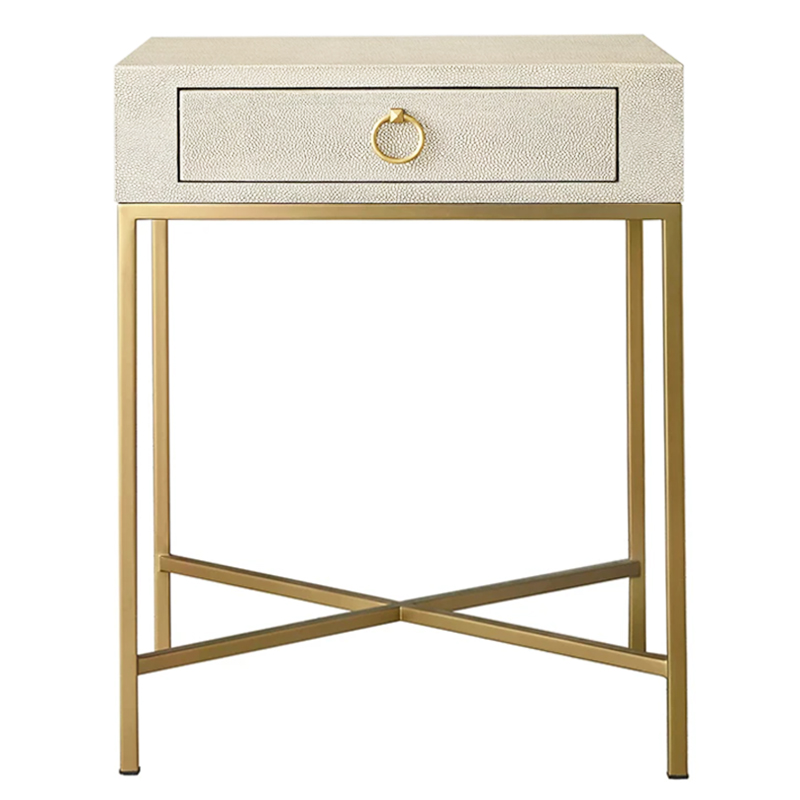 Gaston Stingray Texture Ivory Side Table Приставной стол скат Золотой ivory ( слоновая кость ) в Новосибирске | Loft Concept 