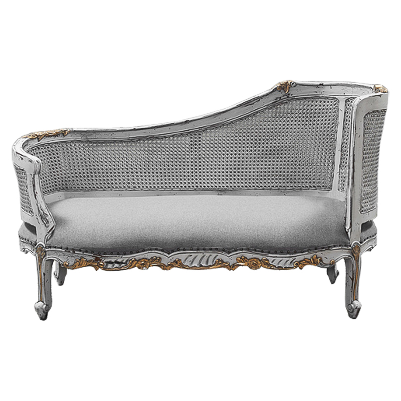 Кушетка Maria Antoinette Side Sofa Gray Серый в Новосибирске | Loft Concept 