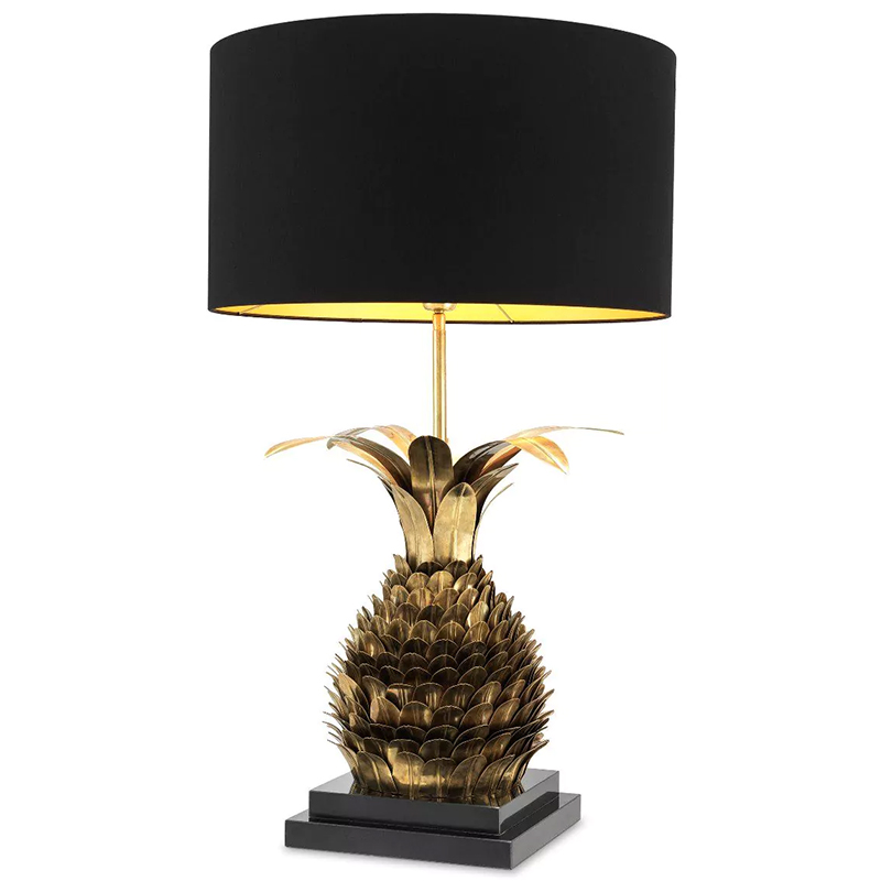 Настольная лампа Eichholtz Table Lamp Ananas Черный Латунь Винтажная латунь в Новосибирске | Loft Concept 