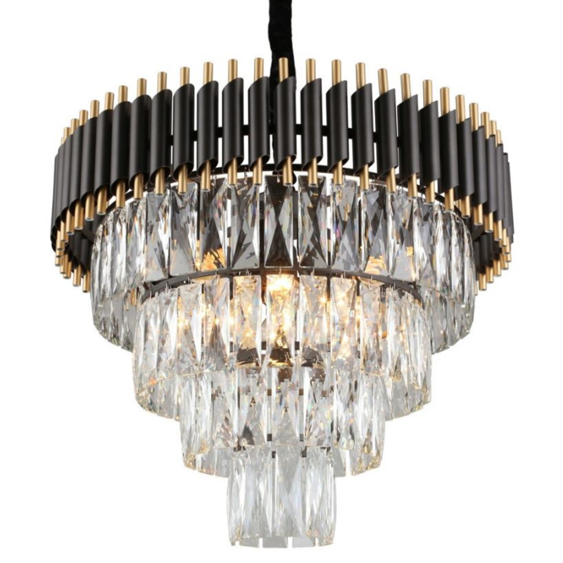 Empire Black Chandelier Crystal D 54 Черный Прозрачное Стекло Золотой в Новосибирске | Loft Concept 